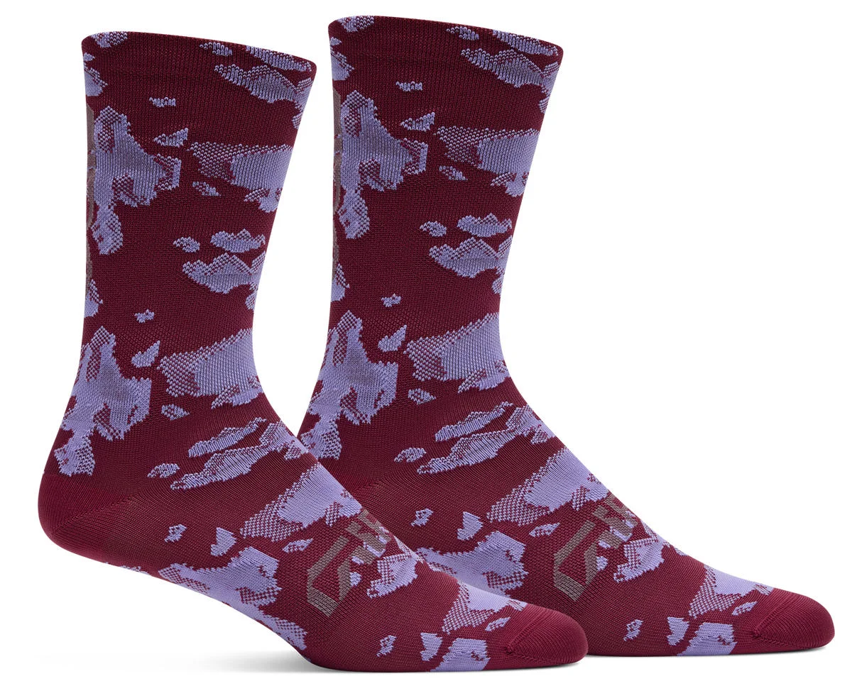 Giro Comp Racer High Rise Socks (Maroon Pulse) (XL)